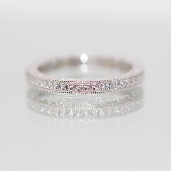 Tacori 925S Eternity Band White Topaz Ring - Picture 1 of 8